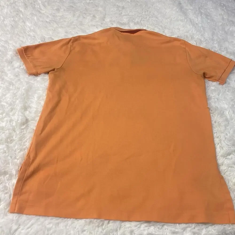 Polo by Ralph Lauren Shirt Mens Med Orange Pique Cotton Short Sleeve Pony Logo